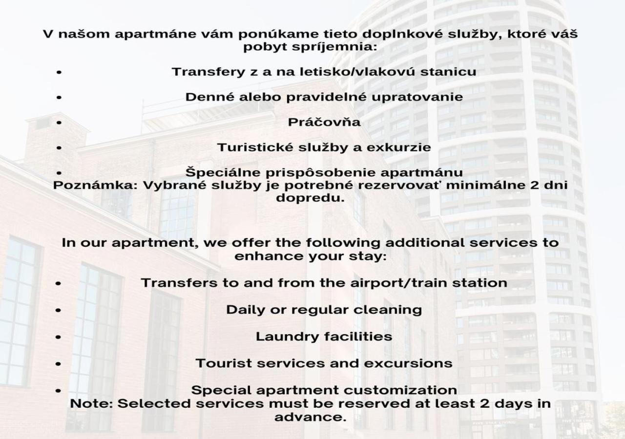Skau Coral Residence In Sky Park 22 Floor 1Tower Panoramic View Free Parking Bratislava Exteriér fotografie